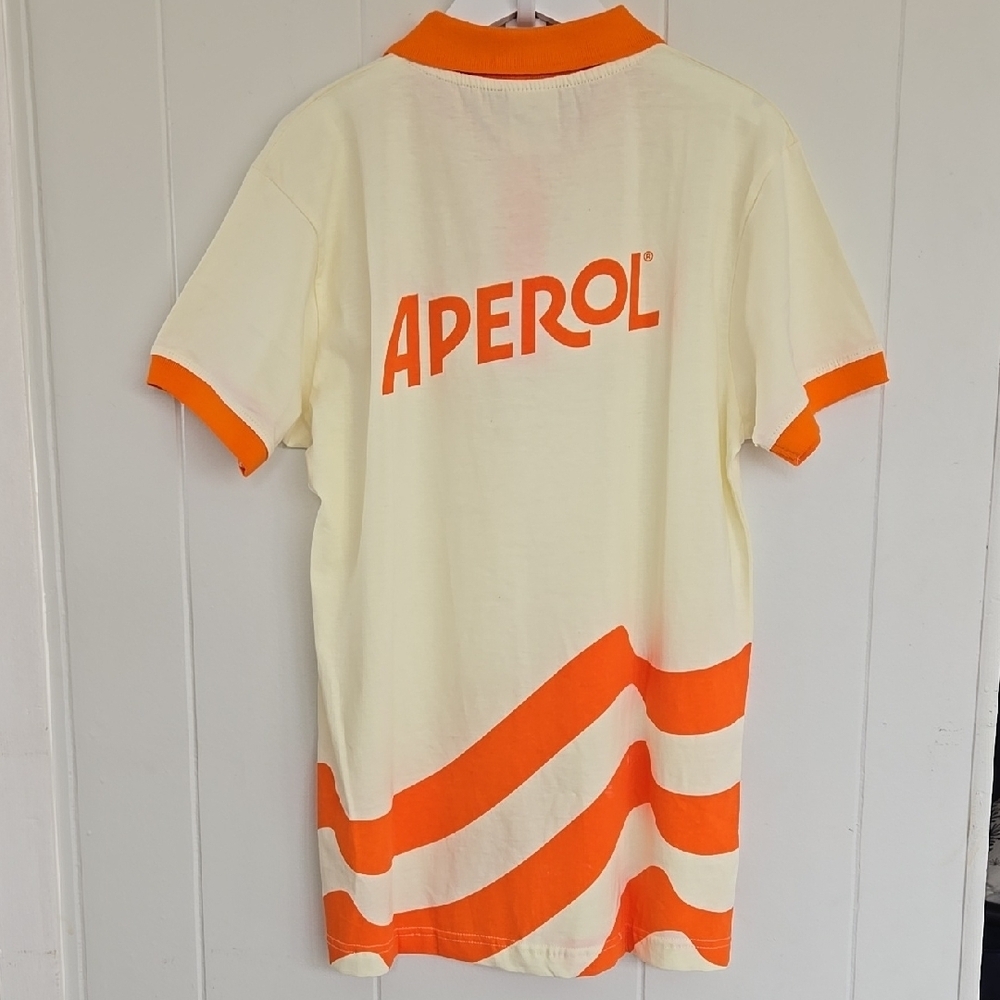 Men's Official Aperol Spritz 2025 US Open Polo Shirt, 100% Organic Cotton Size M - Picture 9 of 12